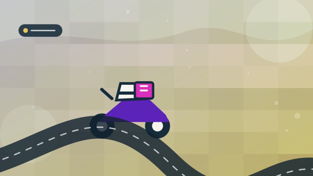 Illustration depicting the daily life of a Taiwanese food delivery rider: delivery motorcycle, road conditions, and work preparations, accompanying the article “Results from the 2025 Little New Year’s Eve.”