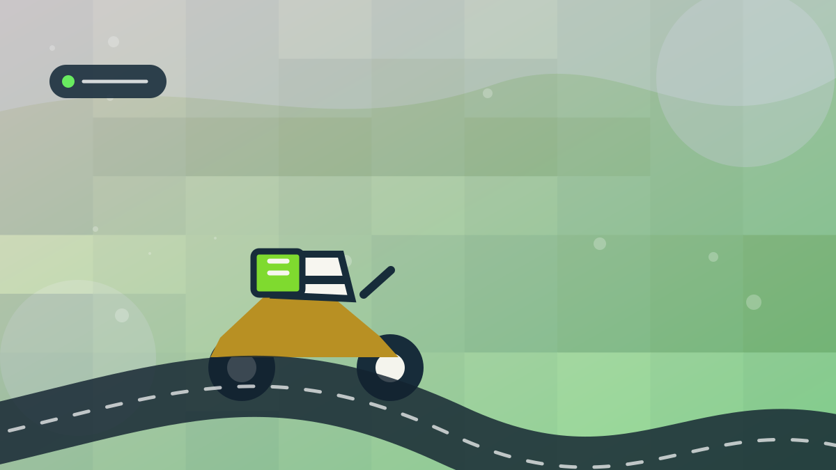 Illustration depicting the daily life of a Taiwanese food delivery rider: delivery motorcycle, road conditions, and work preparations, accompanying the article “2025 Second-Year Results.”