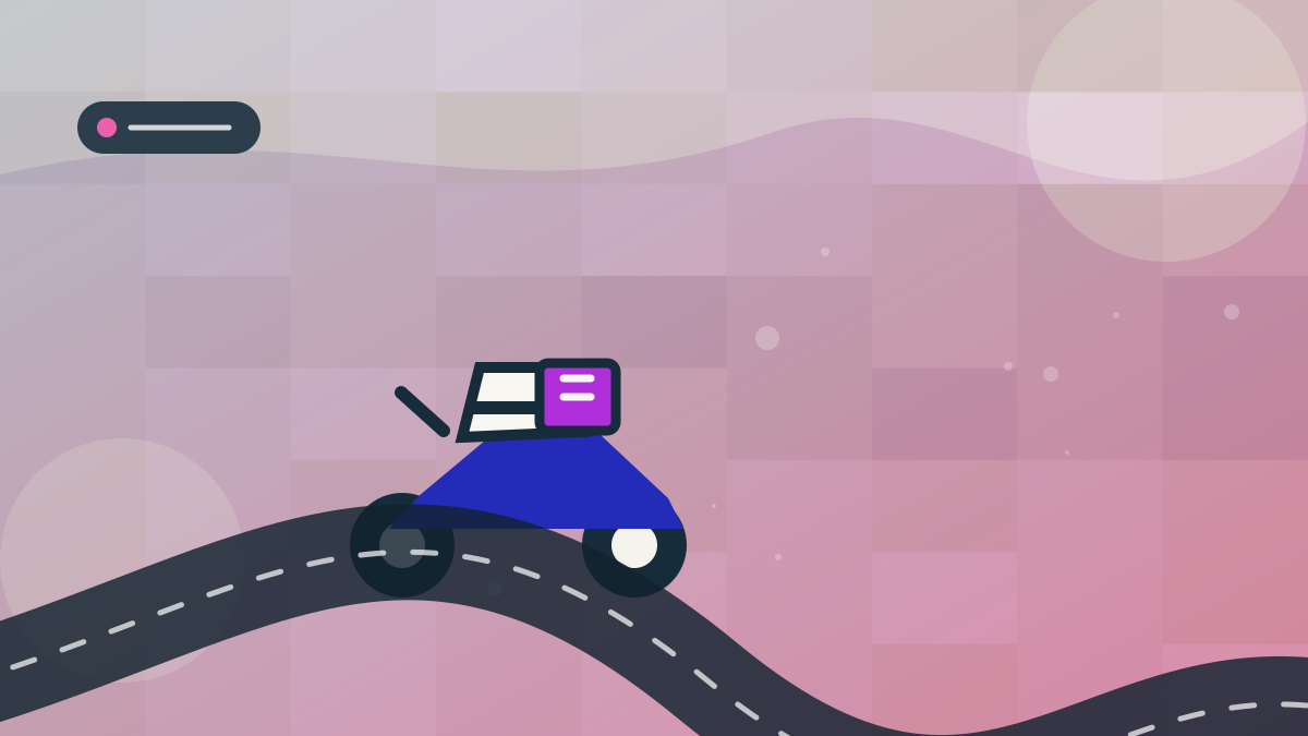 Illustration depicting the daily life of a Taiwanese food delivery rider: delivery motorcycle, road conditions, and work preparations. Accompanies the article “The Third Day of the 2025 Lunar New Year.”