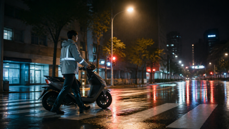 夜班外送怎麼讓人看見你:燈光、反光與安全停靠的跑單檢查